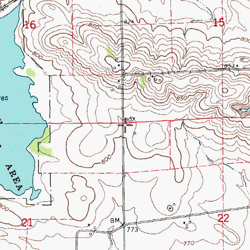 Topographic Map of Township of Rome, IA