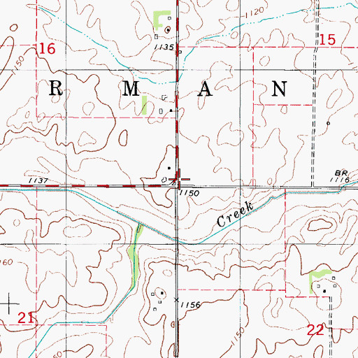 Topographic Map of Township of Sherman, IA