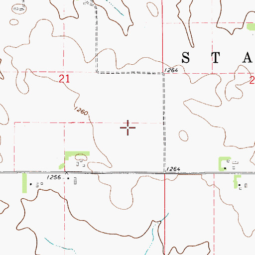 Topographic Map of Township of Stacyville, IA