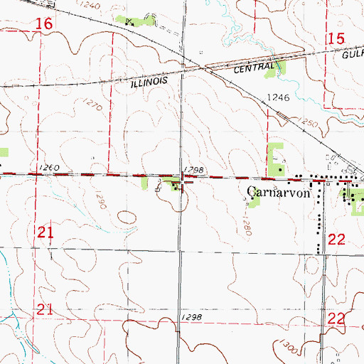 Topographic Map of Township of Viola, IA