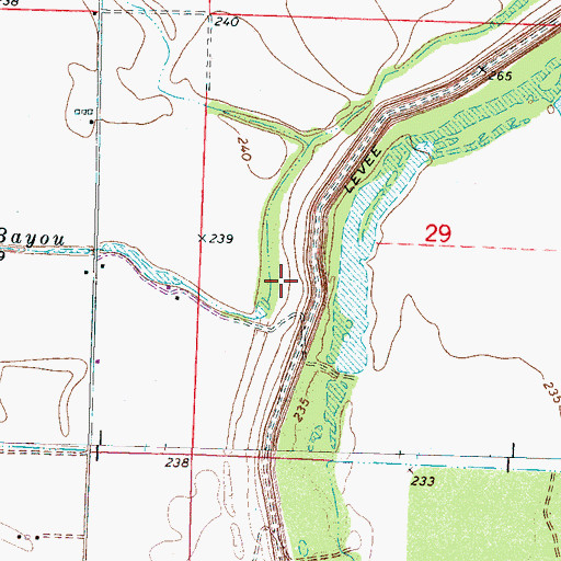 Topographic Map of Brown Bayou, AR