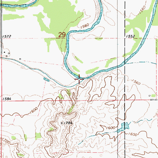 Topographic Map of Little Bear Creek, KS