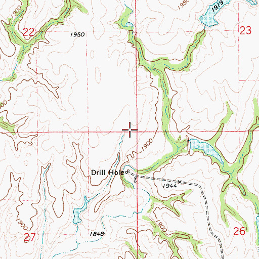 Topographic Map of Township of Deerhead, KS