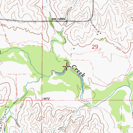 Topographic Map of Dunlap Creek, KS