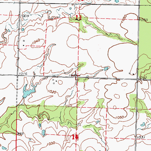 Topographic Map of Township of Sherman, KS