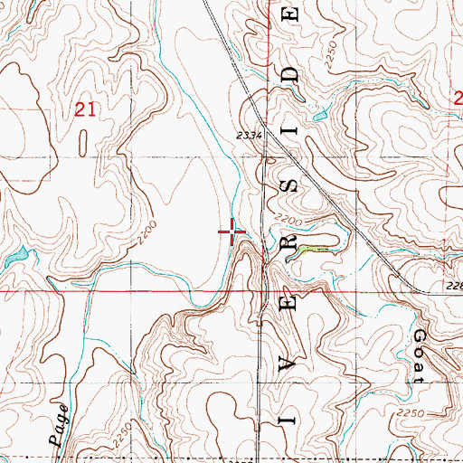 Topographic Map of Goat Canyon, KS