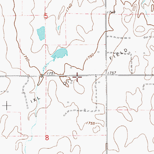 Topographic Map of IXL Oil Field, KS