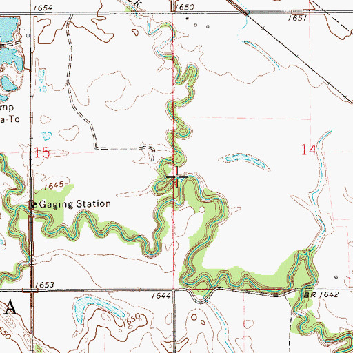 Topographic Map of Owl Creek, KS
