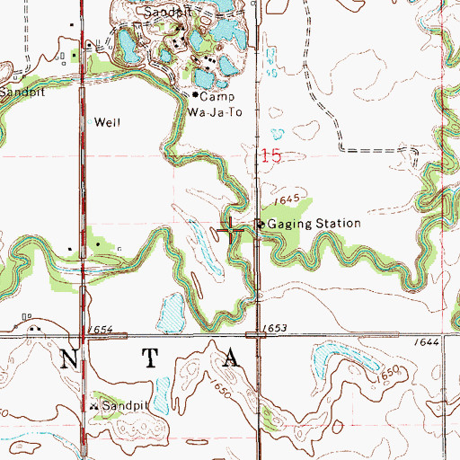 Topographic Map of Little Cow Creek, KS