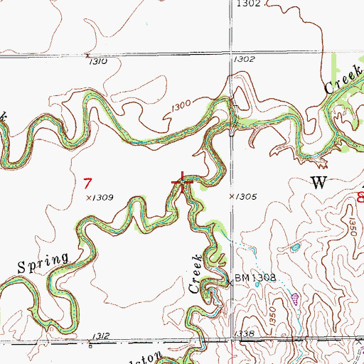 Topographic Map of Ralston Creek, KS