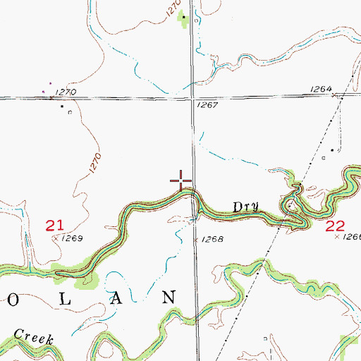 Topographic Map of Township of Smolan, KS