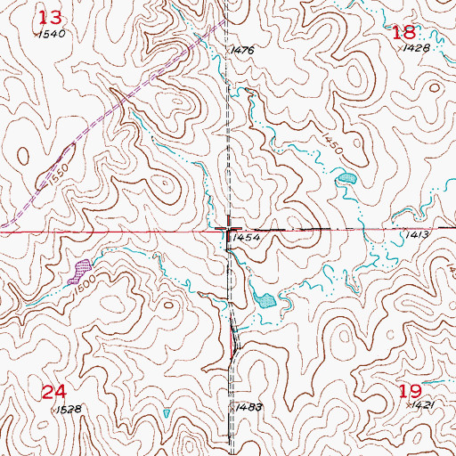 Topographic Map of Township of Falun, KS