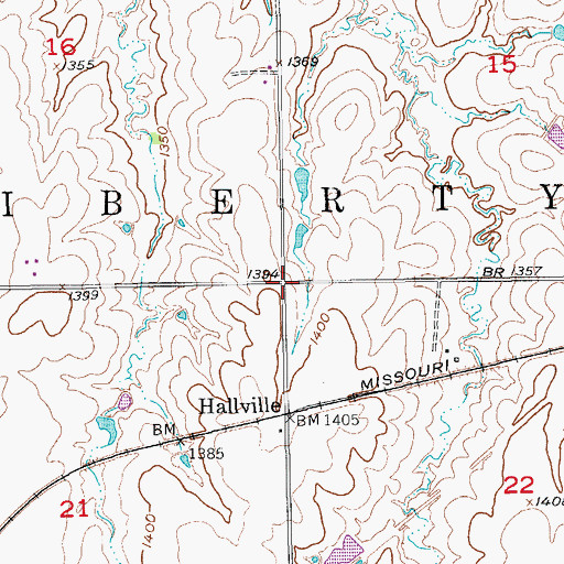 Topographic Map of Township of Liberty, KS