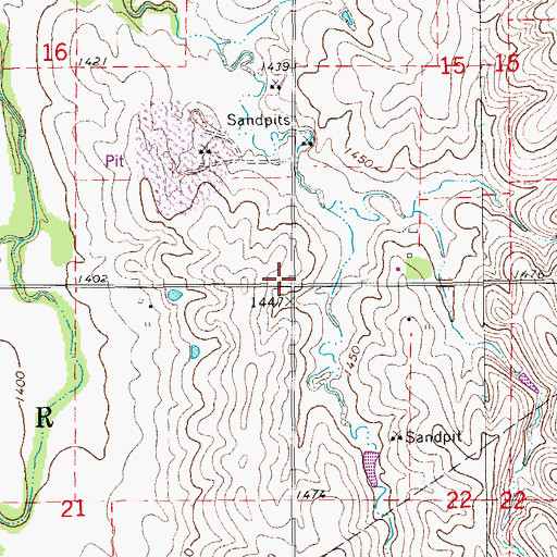 Topographic Map of Township of Harper, KS