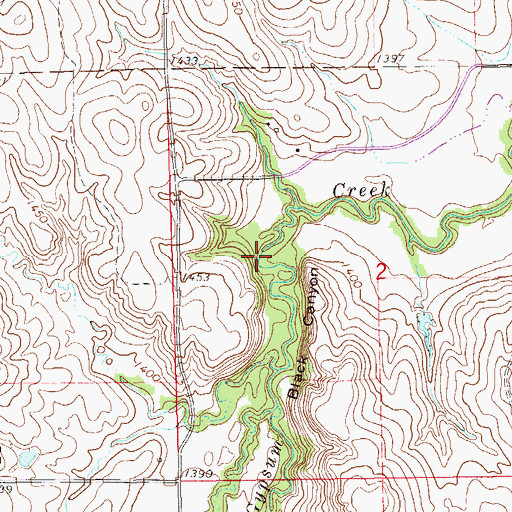 Topographic Map of Black Canyon, KS