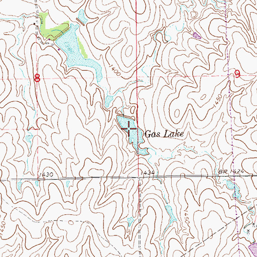 Topographic Map of Gas Lake, KS