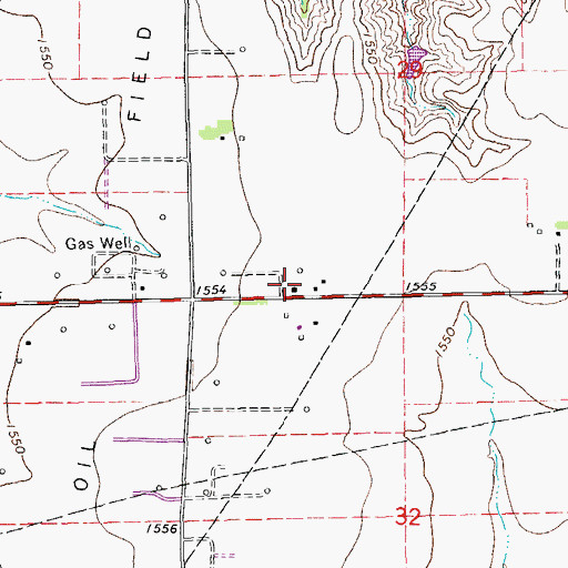 Topographic Map of New Union School, KS