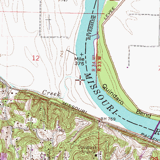 Topographic Map of Eddy Creek, KS