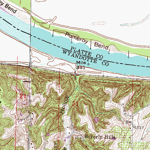 Topographic Map of Malone Hollow, KS
