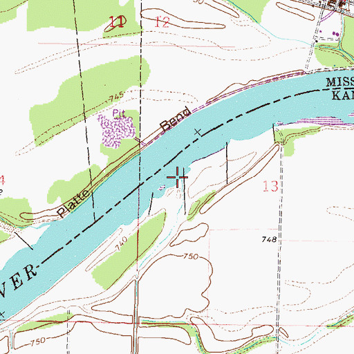 Topographic Map of Nearman Creek, KS