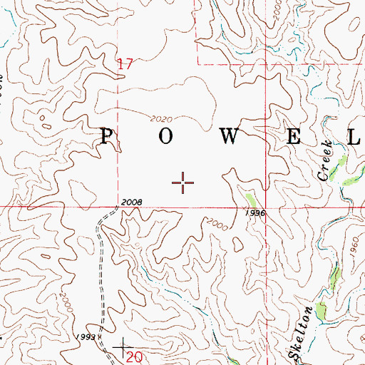 Topographic Map of Red Hills, KS