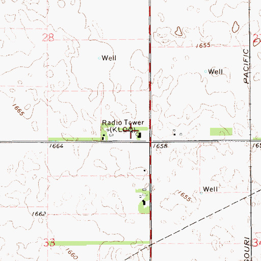 Topographic Map of KKAT-FM (Lyons), KS