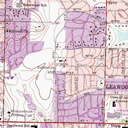 Topographic Map of Somerset Plaza, KS