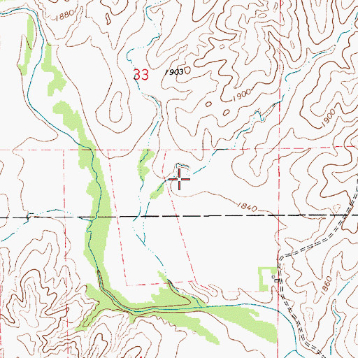 Topographic Map of Gallagher (historical), KS