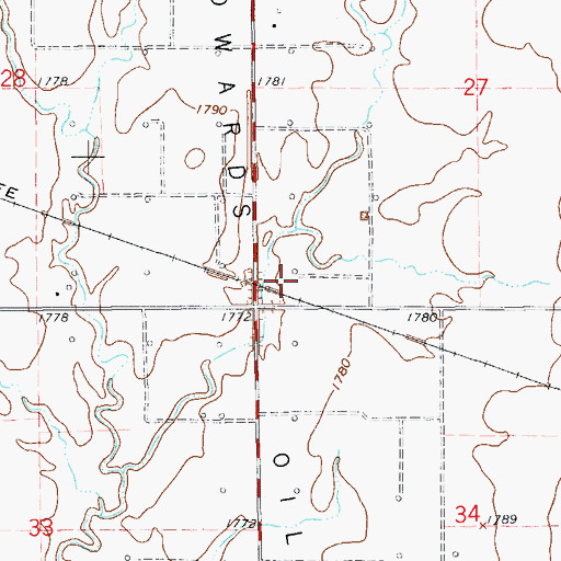 Topographic Map of Thomas (historical), KS