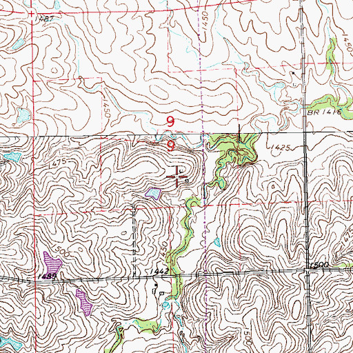 Topographic Map of Delmore (historical), KS