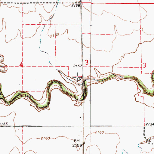 Topographic Map of Bonnie Doon (historical), KS