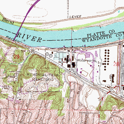 Topographic Map of Ramapo Station (historical), KS