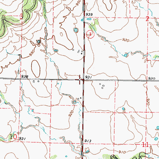 Topographic Map of Square Top School (historical), KS