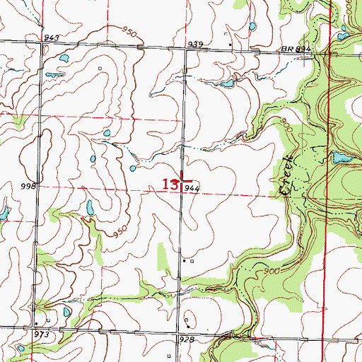 Topographic Map of Rockvale School (historical), KS