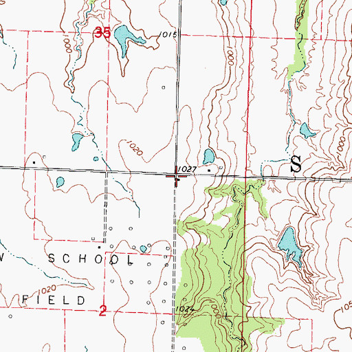 Topographic Map of Fairview School (historical), KS