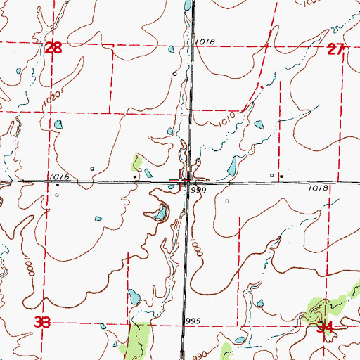 Topographic Map of Lone Elm School (historical), KS