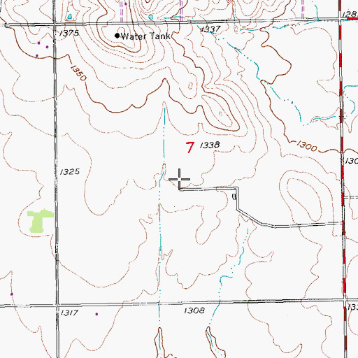 Topographic Map of Phillips Village (historical), KS