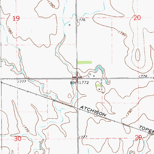 Topographic Map of Frantz (historical), KS