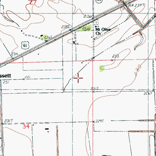 Topographic Map of Ditch E, AR