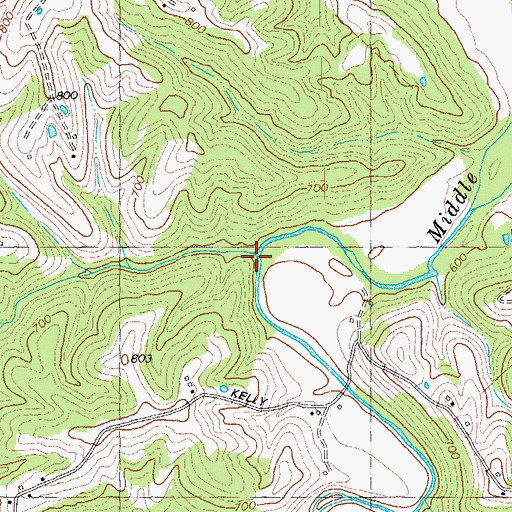 Topographic Map of Bloody Run, KY