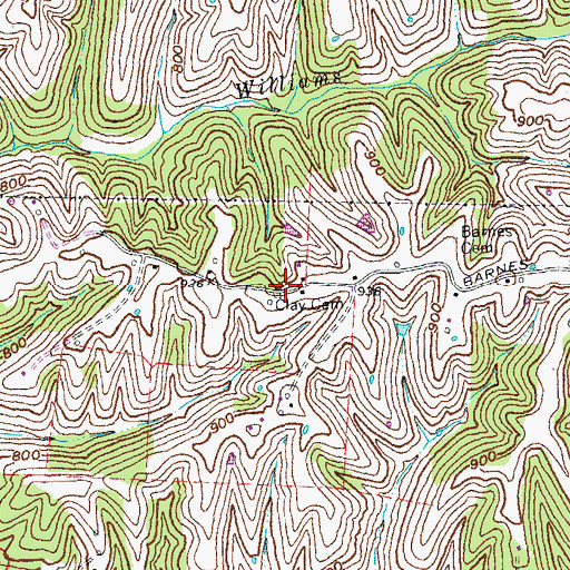 Topographic Map of Clay Cemetery, KY