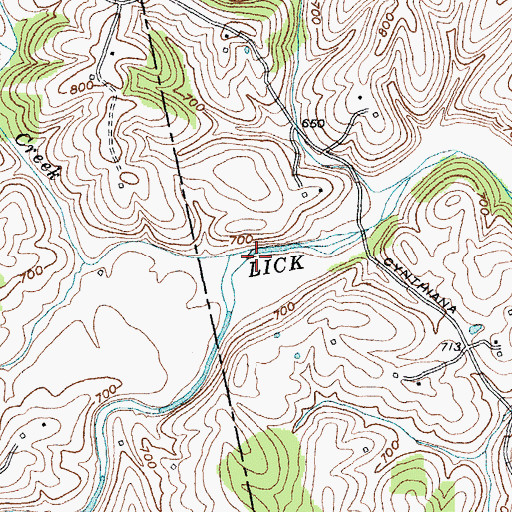 Topographic Map of Coopertown Creek, KY