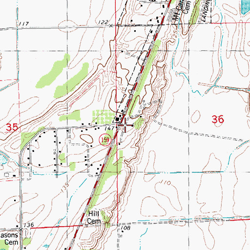 Topographic Map of First Baptist Church, AR