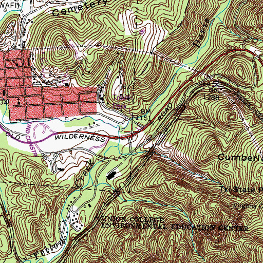 Topographic Map of Davis Branch, KY