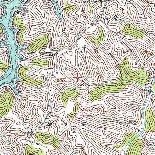Topographic Map of Fairview Ridge, KY