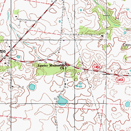 Topographic Map of Lester Memorial Presbyterian Church, KY