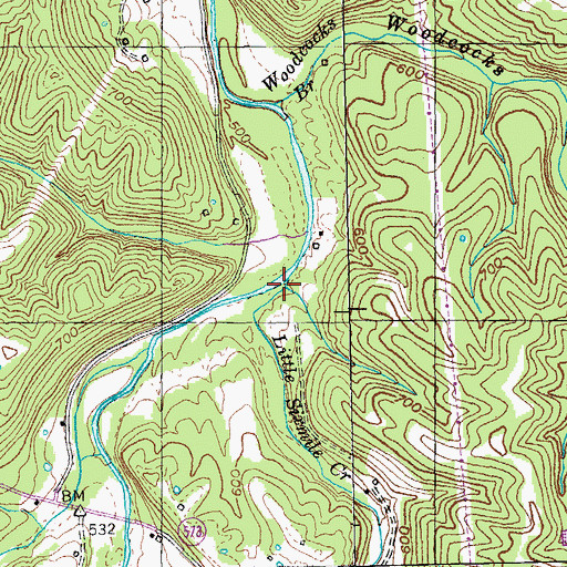 Topographic Map of Little Sixmile Creek, KY