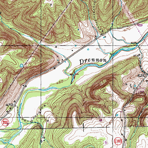 Topographic Map of Martini Run, KY