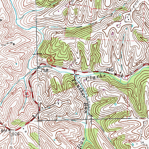 Topographic Map of Panther Run, KY