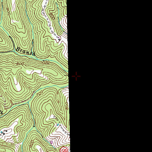 Topographic Map of Ram Branch, KY